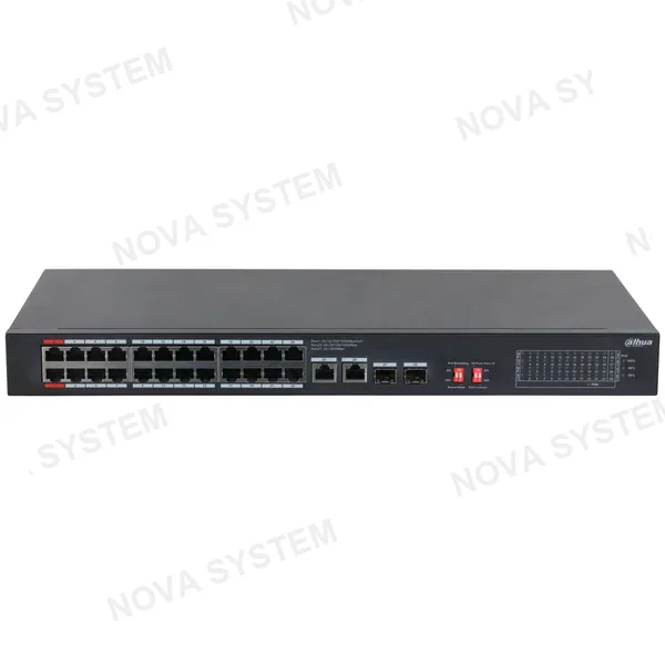 DAHUA DAHUA DH-S3228-24GT-375 Switch 28 Puertos con 24P PoE Gigabit 2SFP Gb