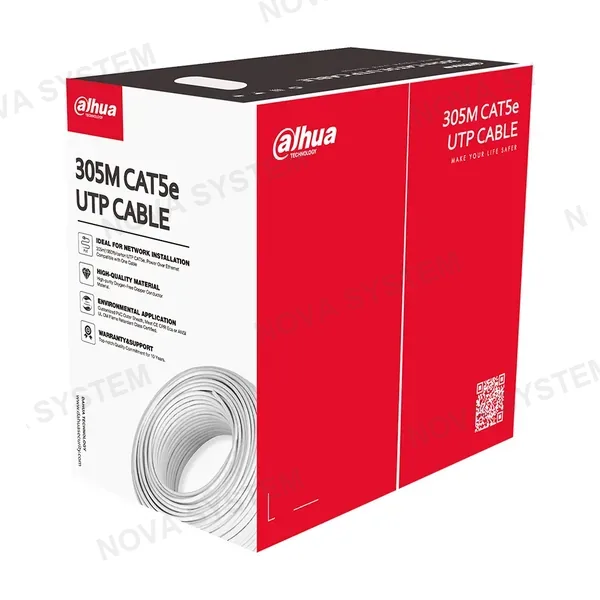 DAHUA DH-PFM920I-5EUN Cable UTP CAT 5E 23AWG Chaqueta Blanca x 305mts