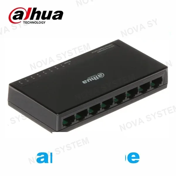 DAHUA DH-PFS3008-8GT-L Switch de 8 puertos Gigabit. Conmutador 10/100/1000 Carcasa de plástico. No administrable