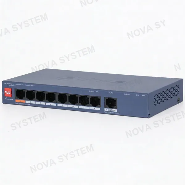 DAHUA DH-CS4009-8ET1GT-60 Switch 9 Puertos con 8P PoE 10/100Mbps Cloud PoE Watchdog