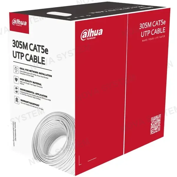 DAHUA DAHUA DH-PFM920I-5EU Cable UTP CAT5E 24AWG Chaqueta Blanca x 305mts