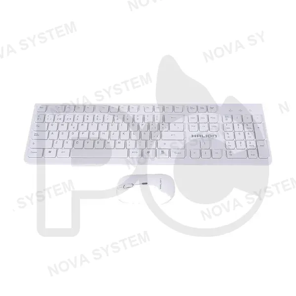KIT 2 EN 1 HALION TECLADO Y MOUSE HA-K652C WHITE INALAMBRICO