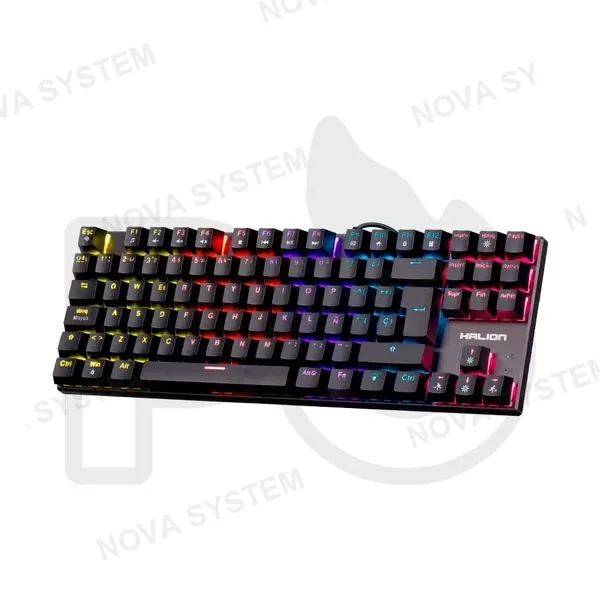 TECLADO MECANICO HALION COMANCHE 88 KM202 RAINBOW SWITCH ROJO