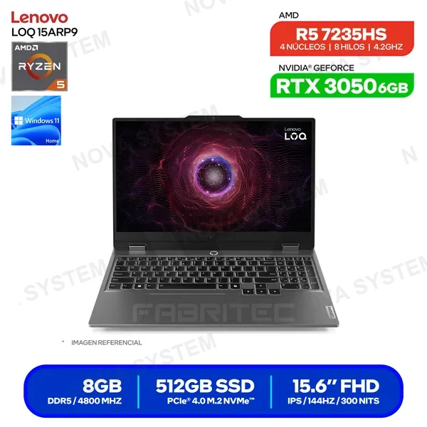 ( 83JC00MKLM ) LAPTOP LENOVO LOQ 15ARP9 ( 83JC00MKLM ) | AMD RYZEN 5 ...