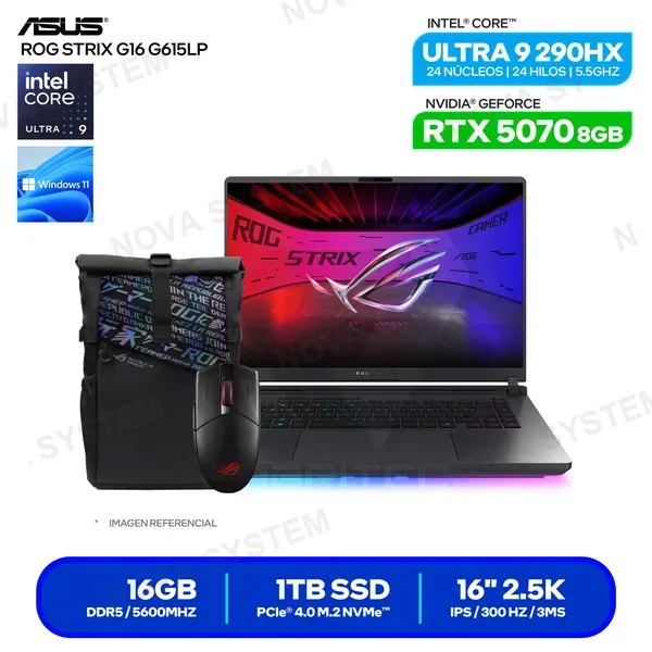 ( 90NR0LN1-M009F0) LAPTOP ASUS ROG STRIX G16 G615LP-TS206W ( 90NR0LN1-M009...