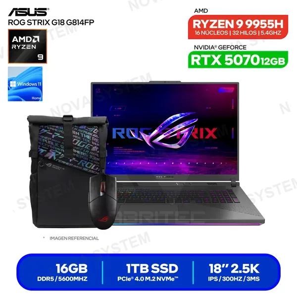 ( 90NR0L58-M00510 ) LAPTOP ASUS ROG STRIX G18 G814FP-TT098W ( 90NR0L58-M005...