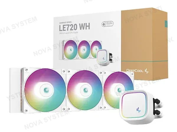SISTEMA DE ENFRIAMIENTO LIQUIDO DEEPCOOL LE720 WH (R-LE720-WHAMMN-G-1) 3 VENTILADORES, 360MM, LED ARGB