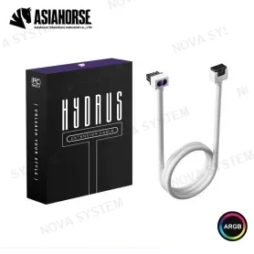 CABLE ASIAHORSE HYDRUS GPU WHITE 8 PINES ARGB TIPO A ANGULO RECTO 90° GRADOS COMPUTERSHOP