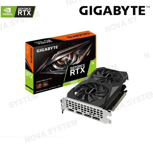 TARJETA DE VIDEO GIGABYTE RTX 3050 WINDFORCE( GV-N3050WF2OC-6GD ) 6GB | GDDR6 | X2 FAN