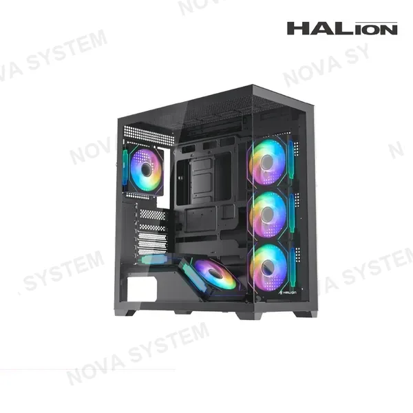 CASE GAMER HALION FISH TANK SATURNO ( M05 6XARGB ) S/FUENTE | X6 FANES ARGB