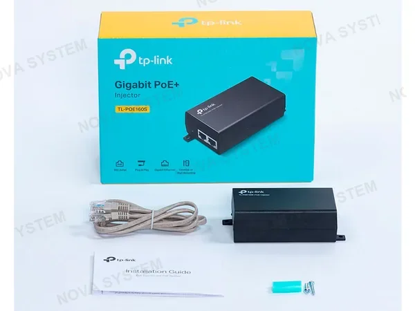ADAPTADOR TP-LINK POE160S POE+ INJECTOR 802.3 AT/ AF