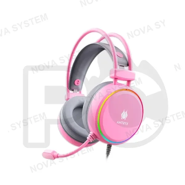 AUDIFONO ANTRYX GH-750 PINK 7.1 VIRTUAL RGB USB