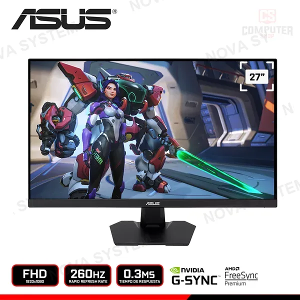 MONITOR ASUS TUF GAMING VG279QM5F 27" FHD 1920x1080/260Hz/0.3MS/FREESYNC PREMIUM/COMPATIBLE NVIDIA G-SYNC COMPUTERSHOP