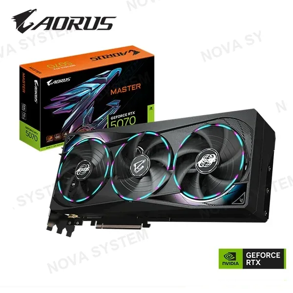 TARJETA DE VIDEO AORUS GEFORCE RTX 5070 12GB GDDR7 192BITS AORUS MASTER (PN:9VN5070AM-00-G10)