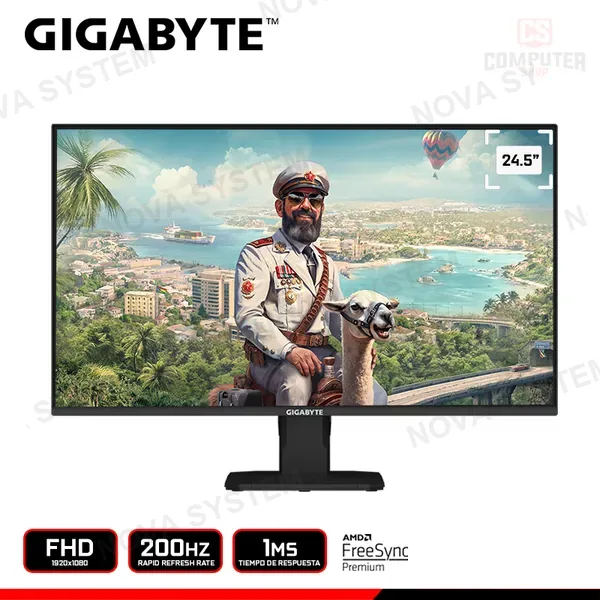 MONITOR GIGABYTE GS25F2 24.5" FHD 1920x1080/200HZ/1MS/FREESYNC PREMIUM (PN:(20VM0-GS25F2BM-1SAS)