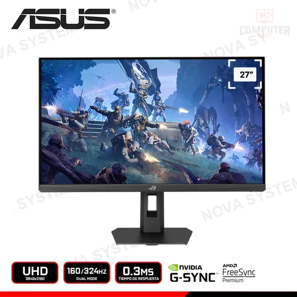 MONITOR ASUS ROG STRIX XG27UCSR 27" UHD 3840x2160/DUAL MODE 4K 160HZ - FHD 324HZ/0.3MS/ COMPUTERSHOP