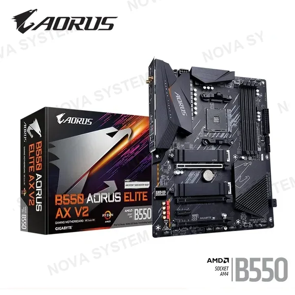 PLACA AORUS ELITE B550 AX V2 ATX DDR4 AMD AM4 (PN:9MB55AEW2-00-G-15) COMPUTERSHOP