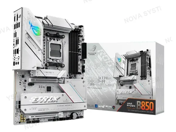 PLACA MADRE ASUS B850-A ROG STRIX GAMING WIFI (90ROG STRIX B850-AI) SOCKET AM5, DDR5, BLANCO