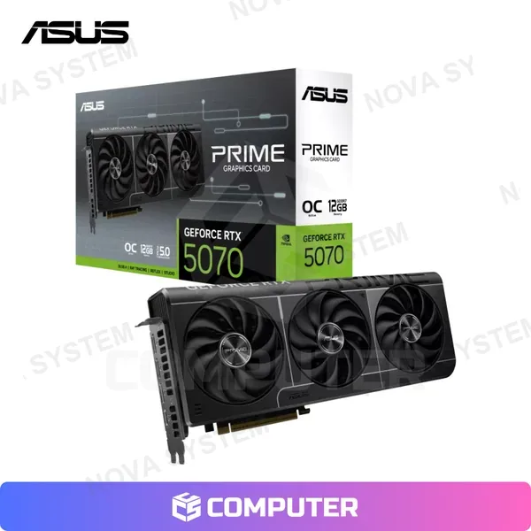 TARJETA DE VIDEO ASUS PRIME GEFORCE RTX 5070 OC 12GB X3 FAN