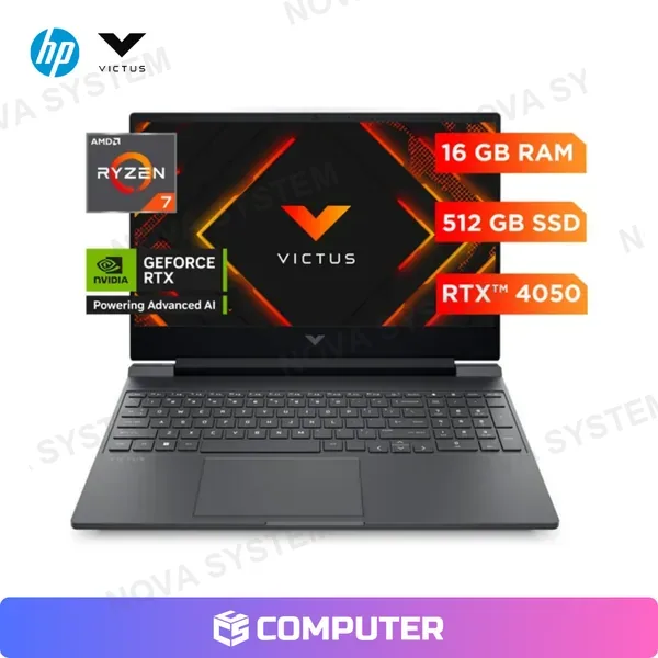 LAPTOP GAMER HP 15-FB3018LA | R7-7445HS | 16GB RAM | 512GB SSD