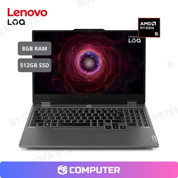 LAPTOP GAMER LENOVO 15ARP9 (83JC00MKLM) | R5-7235HS | 8GB RAM | 512GB SSD | RTX 3050 6GB