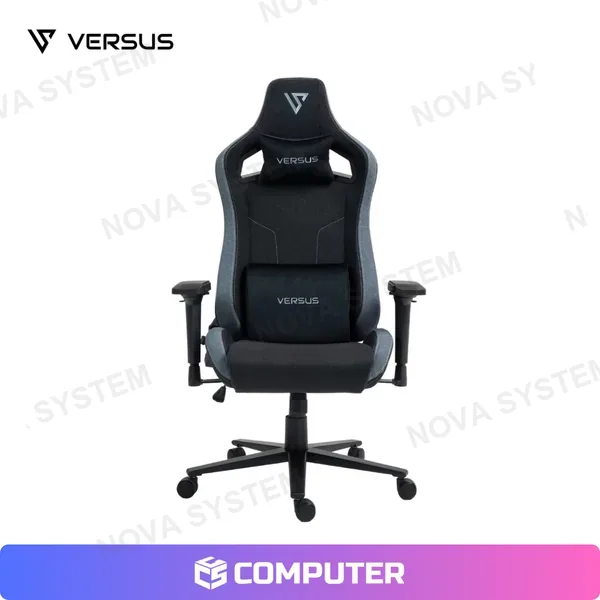 SILLA GAMING VERSUS V-30 NEGRO TELA/GRIS TELA 83CMX65CMX37CM