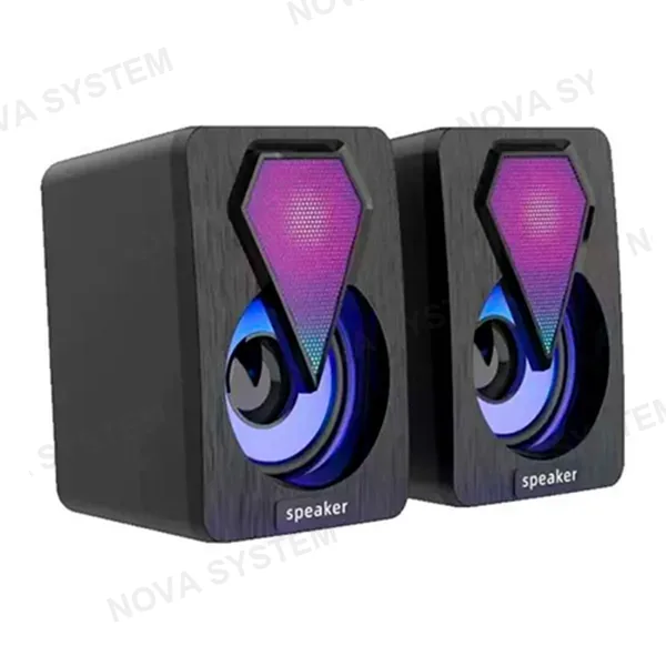 E-1046 Parlante 2.0 Para Pc Con Luces Rgb