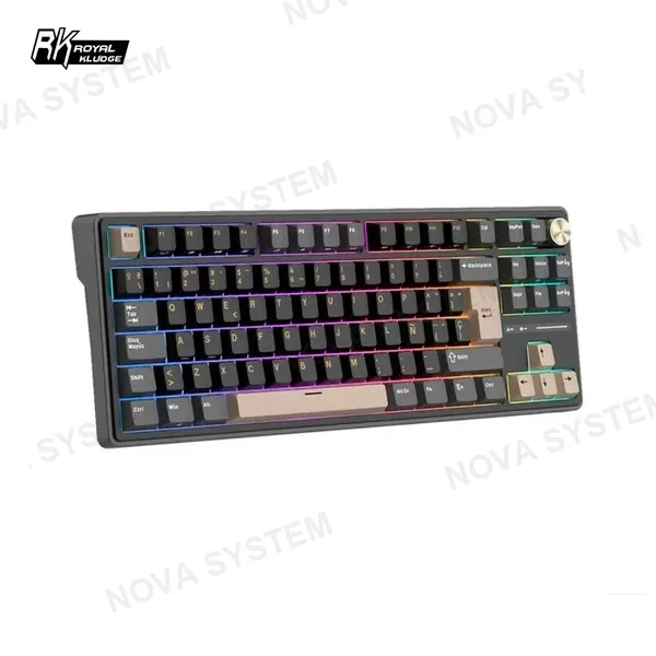 TECLADO ROYAL KLUDGE R87PRO QMK CABLEADO/ RGB PHANTOM - CREAMY SWITCH