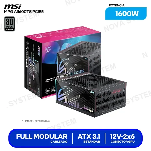 ( MPG AI1600TS PCIE5 ) FUENTE MSI MPG AI1600TS PCIE5 1600W ( MPG AI1600TS PCIE...