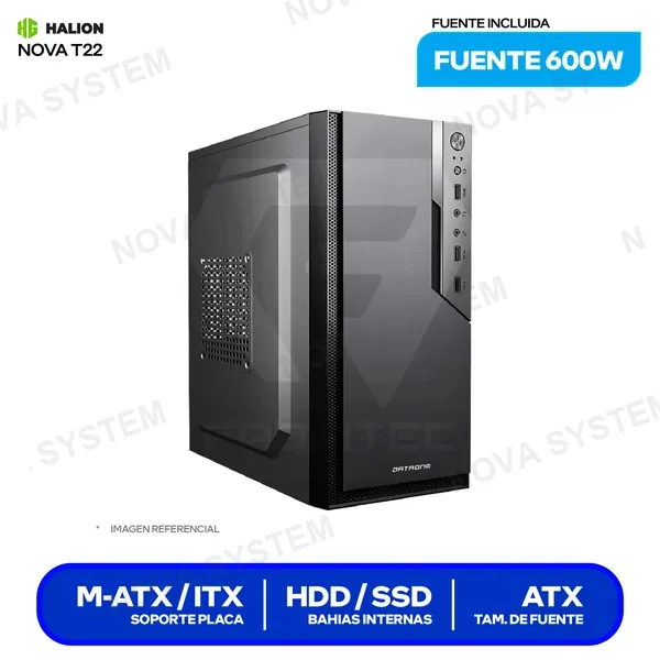 ( NOVA T22 ) CASE HALION DATAONE NOVA T22 ( NOVA T22 ) C/FUENTE ATX-...