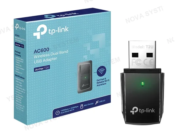 ADAPTADOR USB INALAMBRICO TP-LINK AC600 BANDA DUAL (ARCHER T2U)