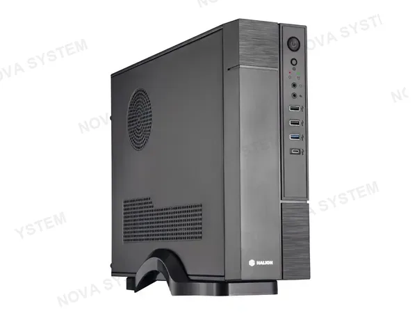 CASE MINI HALION SLIM 822 FUENTE 350W (S822) NEGRO