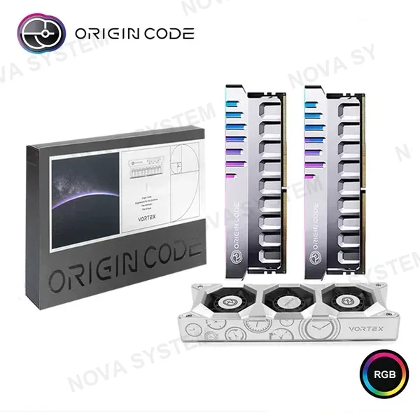 MEMORIA 32GB (16GBx2) DDR5 ORIGIN CODE VORTEX RGB CON TRIPLE VENTILADOR INTEL XMP/AMD EXPO BUS 6200MHZ COMPUTERSHOP