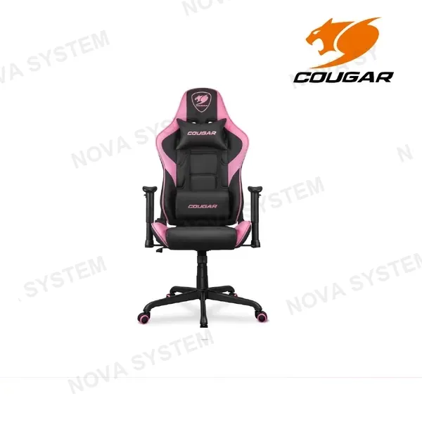 SILLA GAMER COUGAR ARMOR ELITE EVA NEGRO Y ROSADO DE CUERO