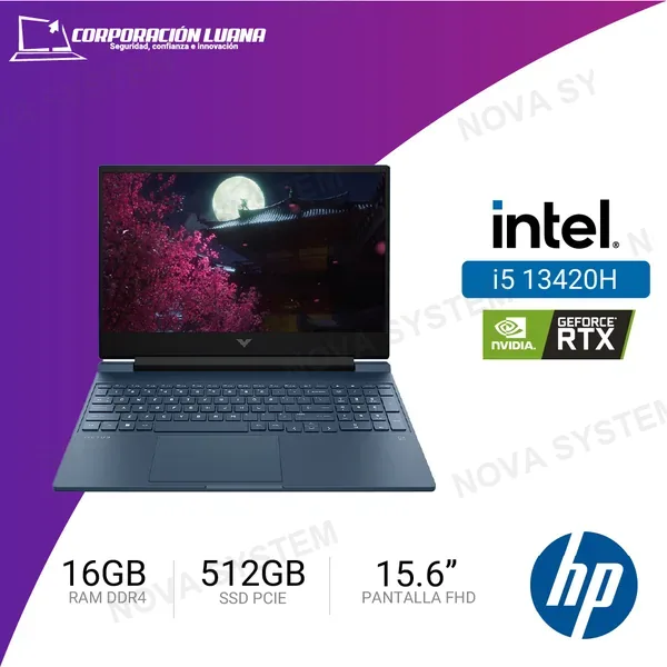 LAPTOP HP VICTUS 15-FA2000 INTEL CORE I5 13420H ( 15-FA2033LA ) RAM 16GB DDR4 | SSD 512GB | RTX 3050 6GB | 15.6\\