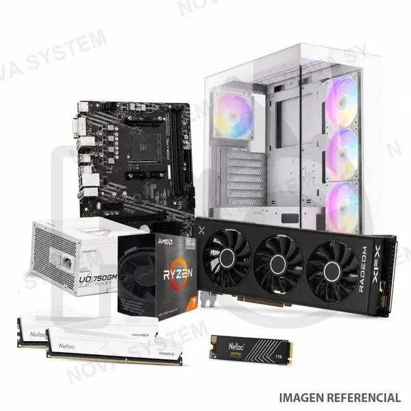PC Gamer Ryzen 7 5700 RX 7600 XT 16GB