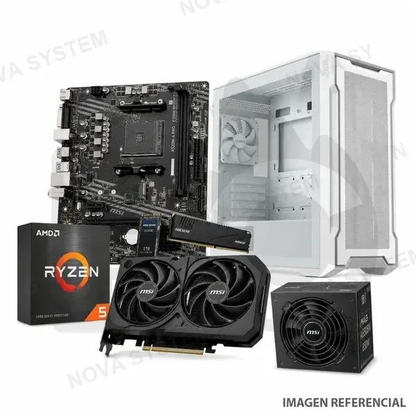 PC Gamer Ryzen 5 5500 RTX 5050 8GB White