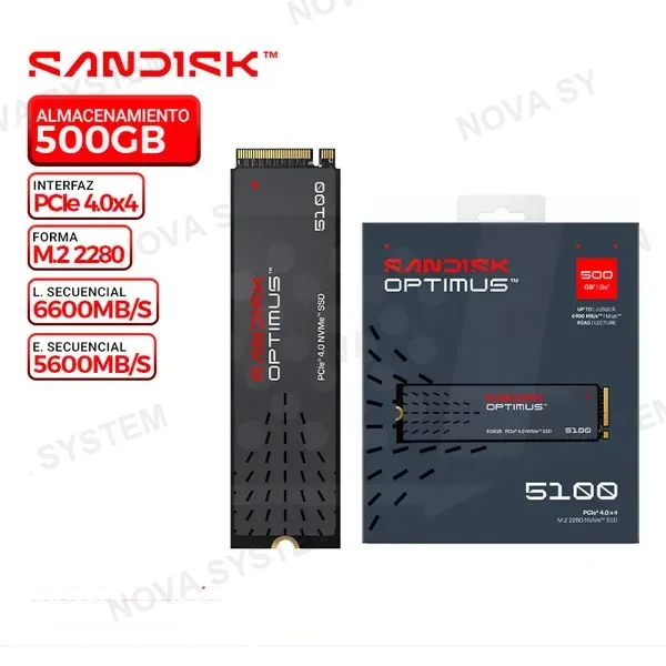 SSD SANDISK OPTIMUS 5100, 500GB M.2 2280 NVMe PCIe 4.0 x4