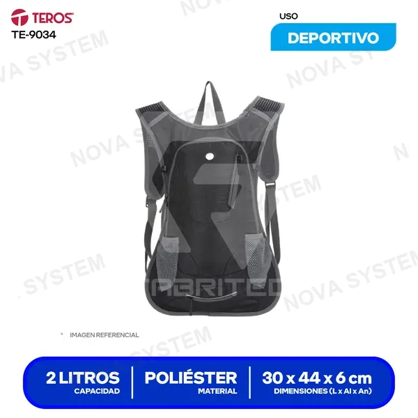 ( TE-9034 ) MOCHILA DE HIDRATACION TEROS ( TE-9034 ) NEGRO...