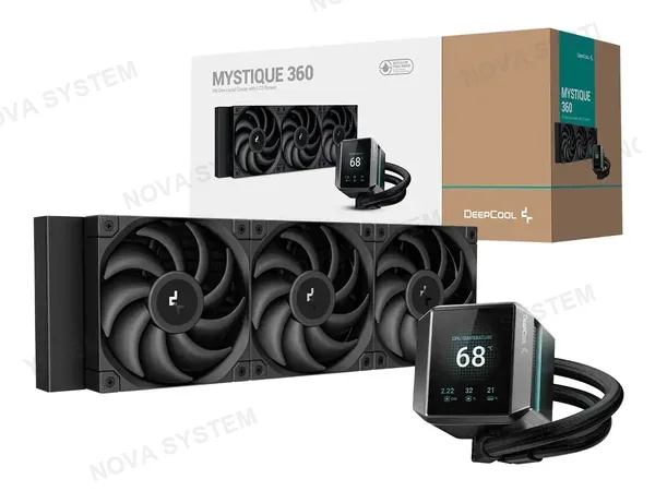 SISTEMA DE ENFRIAMIENTO LIQUIDO DEEPCOOL MYSTIQUE 360 (R-LX750-BKDSNMP-G-1) 3 VENTILADORES, 360MM, CON PANTALLA 2.8", LED ARGB