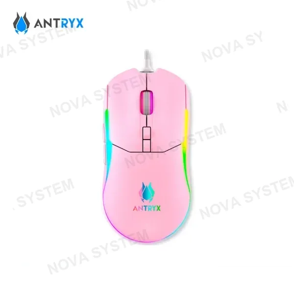MOUSE ANTRYX M760 RGB 12.8K PINK