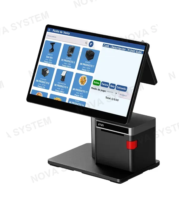 iMin Swan 2 / Printer Doble Pantalla Terminal POS All-In-One 15.6" Full HD + Pantalla Cliente + Impresora Térmica