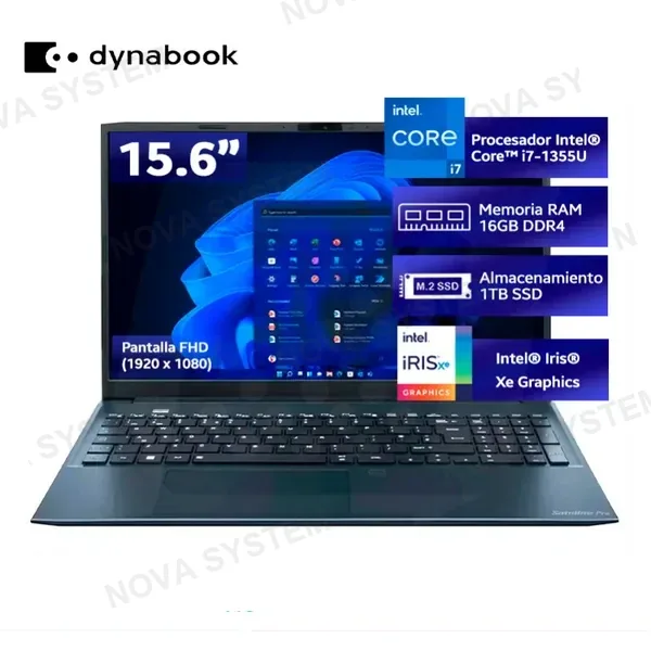 LAPTOP DYNABOOK SATELITE PRO C50-K, INTEL CORE i7-1355U, 16GB DDR4, SSD 1TB, 15.6" FHD, WINDOWS PRO 11