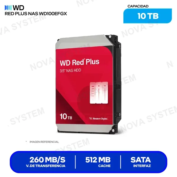 ( 2W11257 ) DISCO DURO WESTERN DIGITAL RED PLUS NAS WD100EFGX 10TB ...