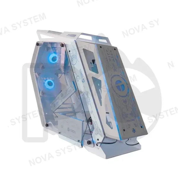 CASE TEROS TE-1311 WHITE 4 FANS ARGB CON CONTROL REMOTO