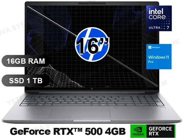 LAPTOP HP ZBOOK POWER G11 U7-155H/ 16GB/ SSD1TB/ RTX500-4GB/ W11P/ 16/ A31DQLT