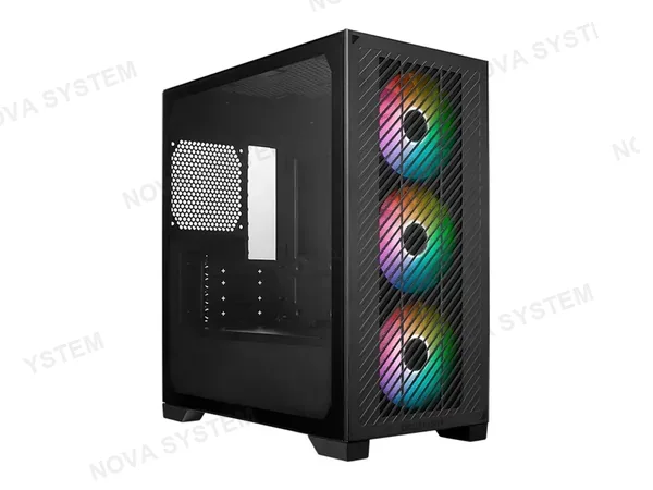 CASE COOLER MASTER ELITE 301 (E301-KGNN-S00) 3 VENTILADORES ARGB M-ATX