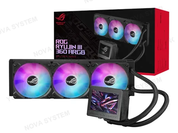 SISTEMA DE ENFRIAMIENTO LIQUIDO ASUS ROG RYUJIN III 360 (ROG RYUJIN III 360 ARGB) LED- ARGB, DE COLOR NEGRO