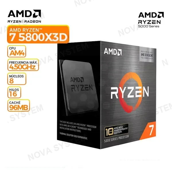 PROCESADOR AMR RYZEN 7 5800X3D AM4