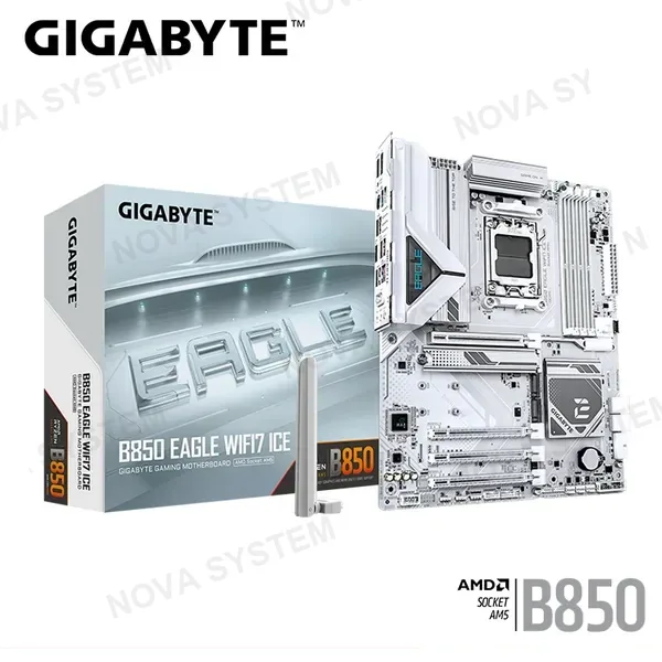 PLACA GIGABYTE B850 EAGLE WIFI7 ICE ATX DDR5 AMD AM5 (PN:9MB85GL7E-00-G10) COMPUTERSHOP